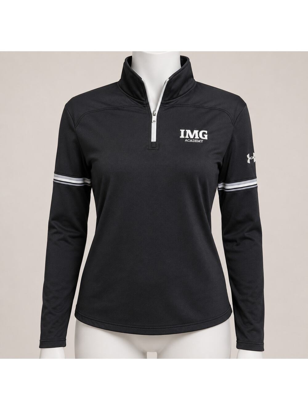 Under Armour IMG Academy HeatGear Quarter Zip Women's Small Black Pullover